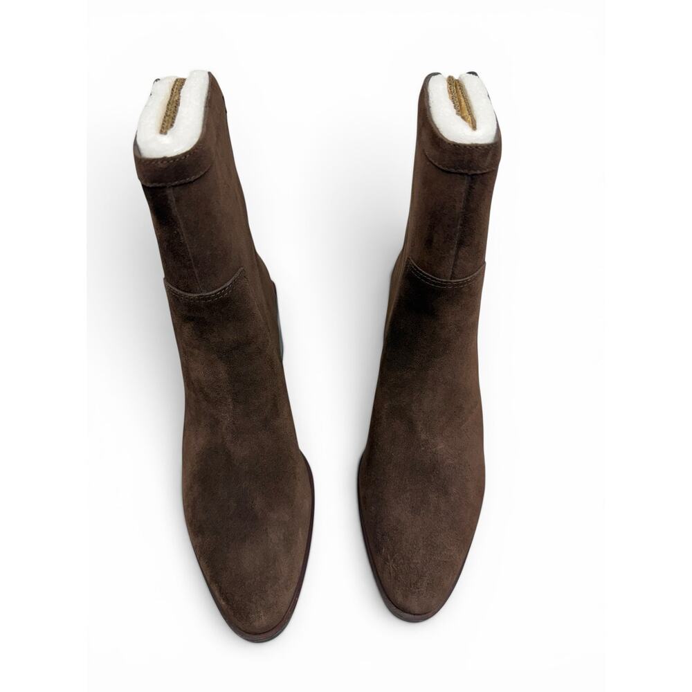 Vince Camuto Kortimy Root Beer Suede Mid-Shaft Ankle Boots Women’s 7.5 NIB - Picture 6 of 12